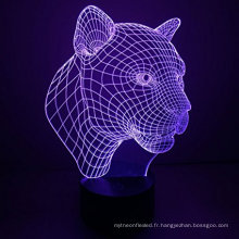 RGB 3D 7-Color Changement progressif LED Touch Switch Visualisation Illusion Atmosphère Lumière Desklamp veilleuse